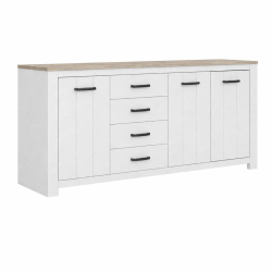 Duża komoda prowansalska Elara ERXK241 biały/dąb bianco