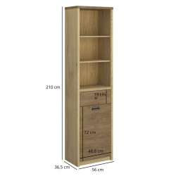 Regał otwarty z szufladą Denzel Dąb Cremona/Dąb Lefkas Mebelbos