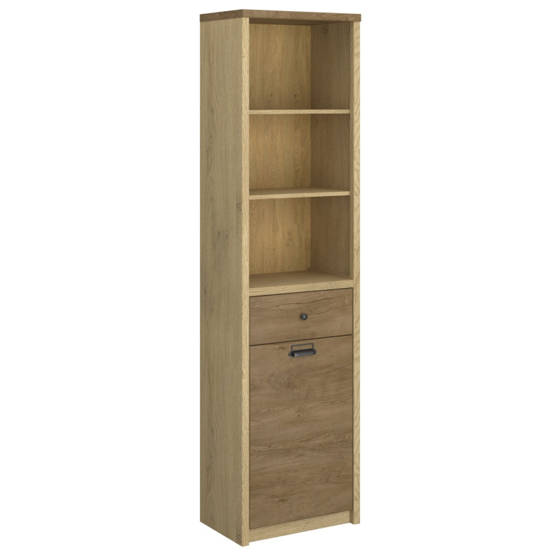 Regał otwarty z szufladą Denzel Dąb Cremona/Dąb Lefkas Mebelbos