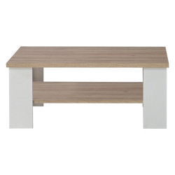 Stolik kawowy prostokątny 110x70 Elara ERXT501 biały/dąb bianco