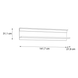 Półka wisząca 140 cm Encanto ENCB02 sosna biała