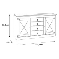 Komoda dwudrzwiowa Encanto ENCK232 sosna biała
