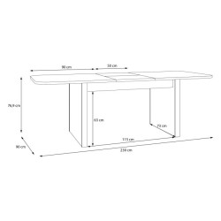 Stół rozkładany 180x90 cm Ficar TBLT7134 Meble Forte