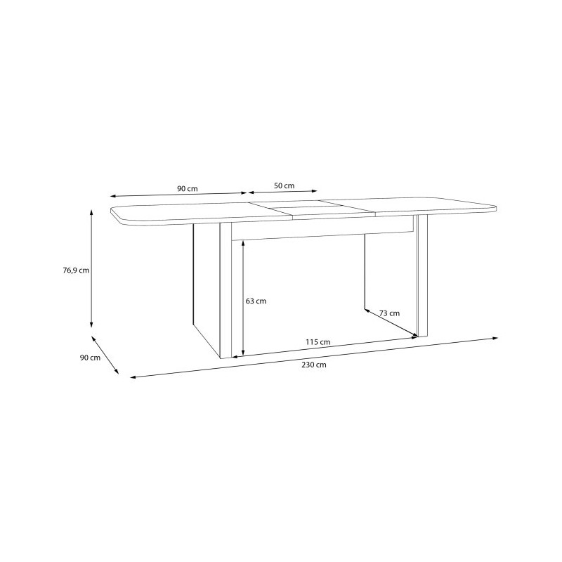 Stół rozkładany 180x90 cm Ficar TBLT7134 Meble Forte