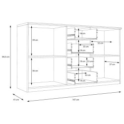 Komoda klasyczna Gloria GLRK26 dąb sonoma