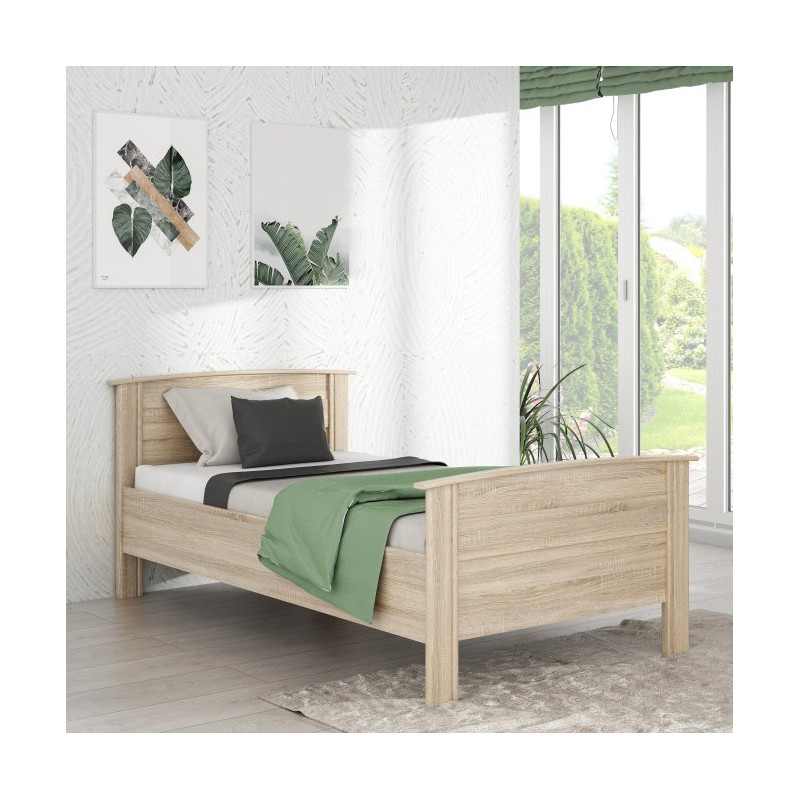 Łóżko jednoosobowe 100x200 cm Gloria GLRL10 dąb sonoma