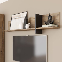 Półka wisząca 160 cm Jokkaz dąb flagstaff/czarny | Domowanie