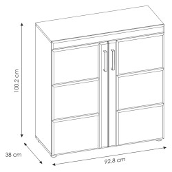 Komoda na obuwie Cortina CNAG01Dąb Grandson Meble Wójcik