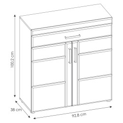Komoda na obuwie Cortina CNAG02 Dąb Grandson Meble Wójcik