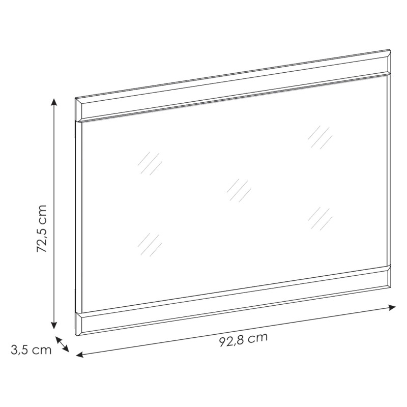 Lustro Cortina CNAG03 Dąb Grandson Meble Wójcik