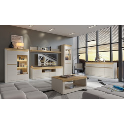 Witryna Naxxar NAXV01 Cashmere/Dąb Kamienny Meble Wójcik