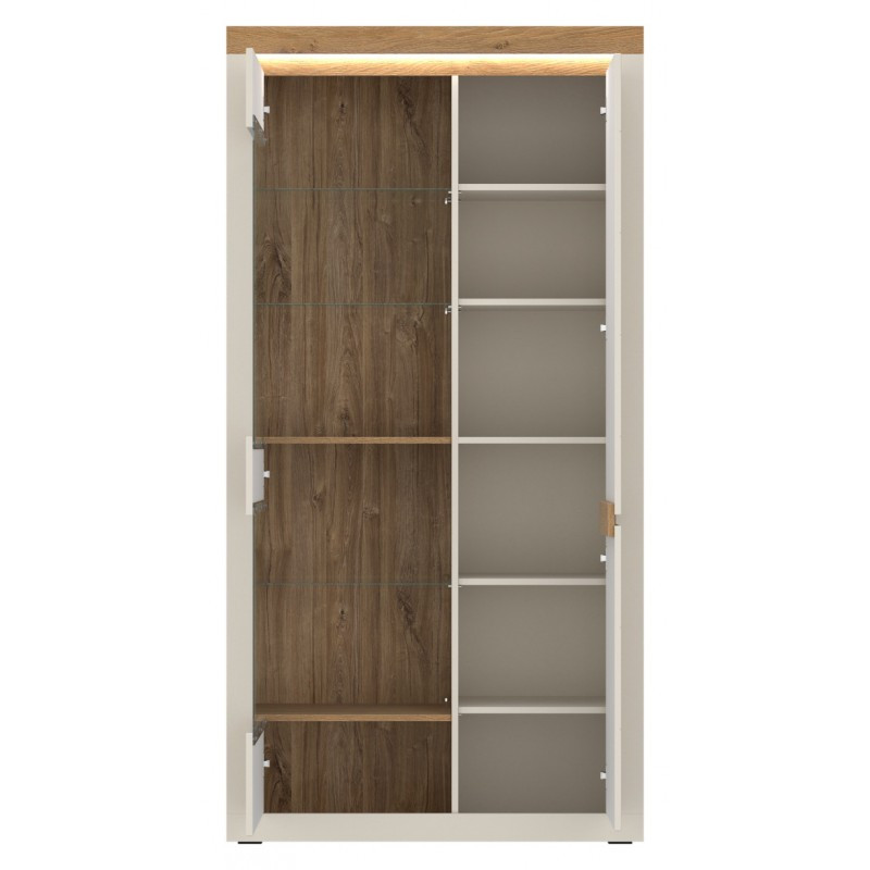 Witryna Naxxar NAXV02 Cashmere/Dąb Kamienny Meble Wójcik