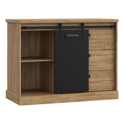 Komoda z szufladami Kaszmiro KZMK221L dąb waterford/czarny