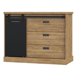 Komoda z szufladami Kaszmiro KZMK221L dąb waterford/czarny