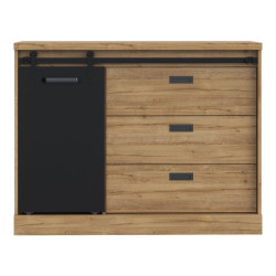 Komoda z szufladami Kaszmiro KZMK221L dąb waterford/czarny