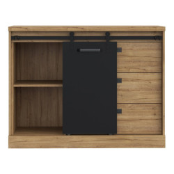 Komoda z szufladami Kaszmiro KZMK221L dąb waterford/czarny