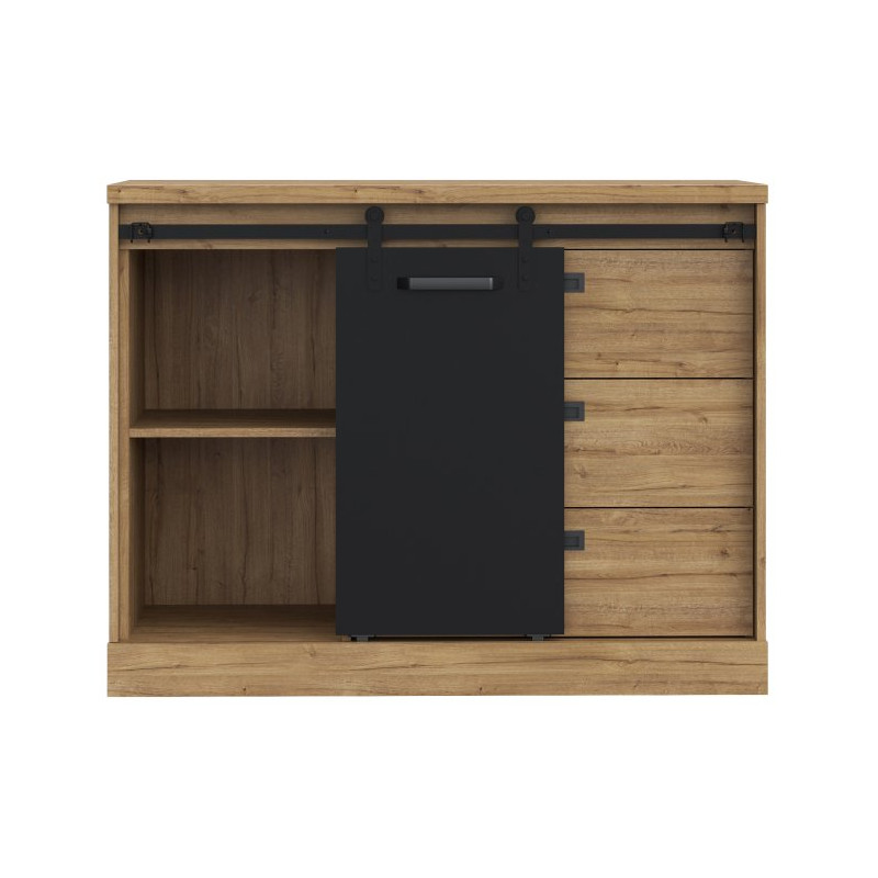 Komoda z szufladami Kaszmiro KZMK221L dąb waterford/czarny