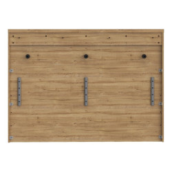 Łóżko 140x190 cm Kaszmiro KZML2142 dąb waterford/czarny