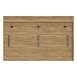 Łóżko 160x200 cm Kaszmiro KZML2162 dąb waterford/czarny