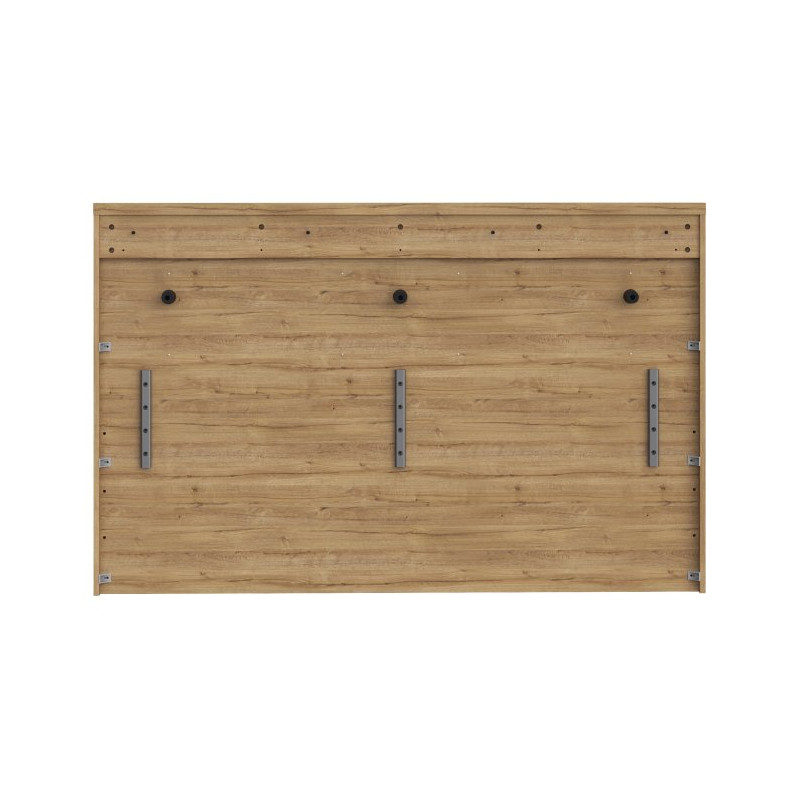 Łóżko 160x200 cm Kaszmiro KZML2162 dąb waterford/czarny