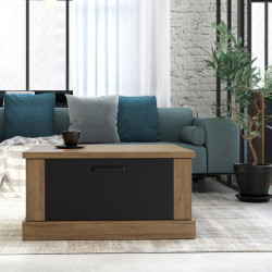 Stolik kawowy kwadratowy 85x85 Kaszmiro CFTT5014 dąb waterford/czarny