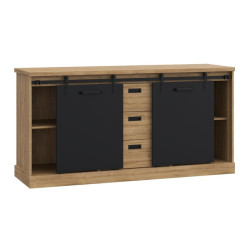 Komoda z szufladami Kaszmiro KZMK231 santiago old wood/czarny