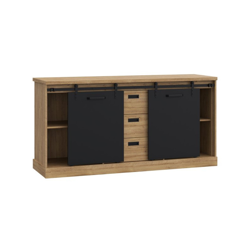 Komoda z szufladami Kaszmiro KZMK231 santiago old wood/czarny