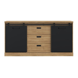 Komoda z szufladami Kaszmiro KZMK231 santiago old wood/czarny