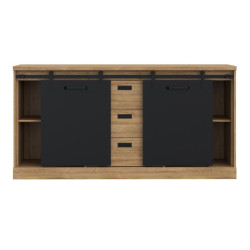 Komoda z szufladami Kaszmiro KZMK231 santiago old wood/czarny