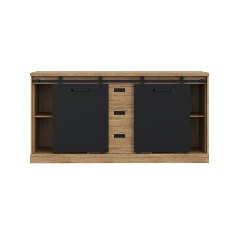 Komoda z szufladami Kaszmiro KZMK231 santiago old wood/czarny