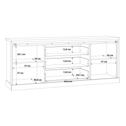Duża komoda do sypialni Kaszmiro KZMK232 dąb waterford/czarny