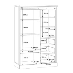 Regał z oświetleniem Kaszmiro KZMR621LB santiago old wood/czarny