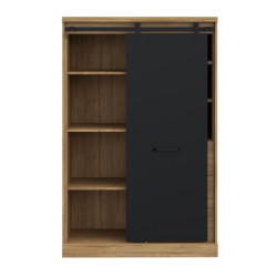 Regał z oświetleniem Kaszmiro KZMR621LB santiago old wood/czarny