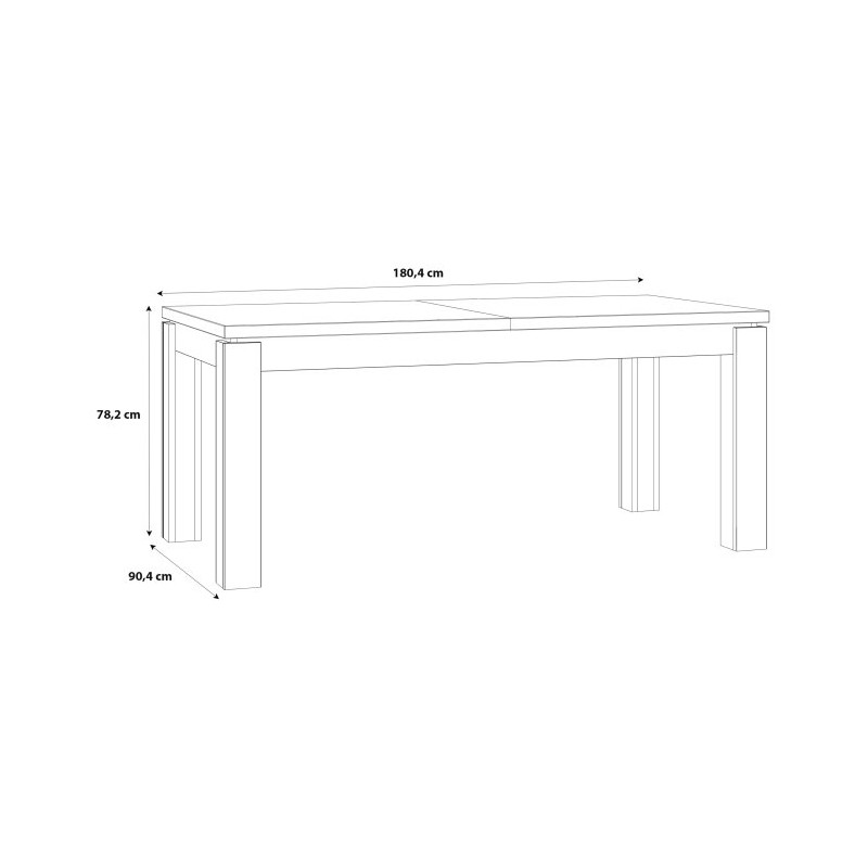 Stół rozkładany 180x90 cm Kaszmiro TBLT7034 dąb waterford/czarny