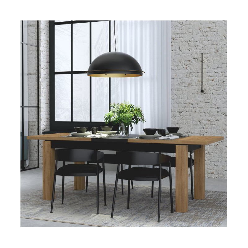 Stół rozkładany 180x90 cm Kaszmiro TBLT7034 dąb waterford/czarny