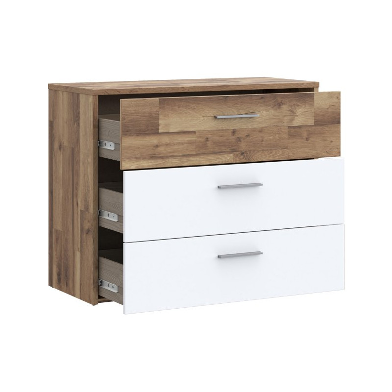 Komoda nowoczesna Modern Way MRWK211 dąb klepkowy/biały mat