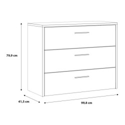 Komoda nowoczesna Modern Way MRWK211 dąb klepkowy/biały mat