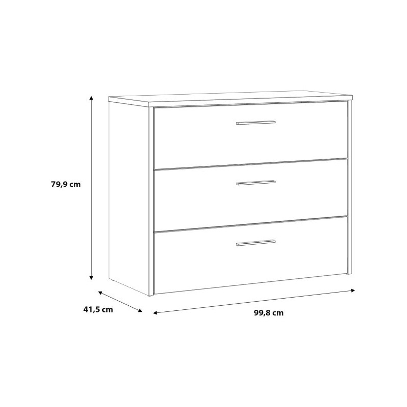 Komoda nowoczesna Modern Way MRWK211 dąb klepkowy/biały mat