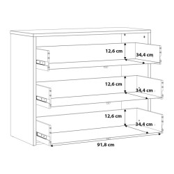 Komoda nowoczesna Modern Way MRWK211 dąb klepkowy/biały mat