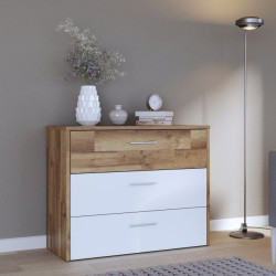 Komoda nowoczesna Modern Way MRWK211 dąb klepkowy/biały mat