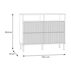 Komoda na nóżkach Nektarius NKRK221 secret grey