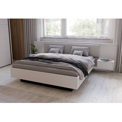 Łóżko z pojemnikiem i szafkami nocnymi 180x200 cm Nektarius NKRL2182 secret grey