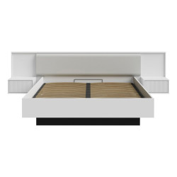 Łóżko z pojemnikiem i szafkami nocnymi 180x200 cm Nektarius NKRL2182 secret grey