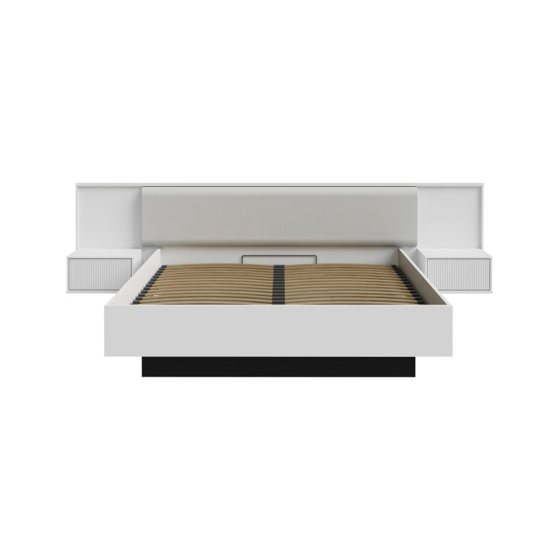 Łóżko z pojemnikiem i szafkami nocnymi 180x200 cm Nektarius NKRL2182 secret grey