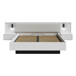 Łóżko z pojemnikiem i szafkami nocnymi 180x200 cm Nektarius NKRL2182 secret grey