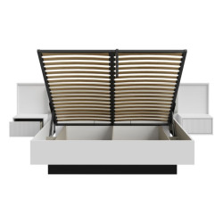 Łóżko z pojemnikiem i szafkami nocnymi 180x200 cm Nektarius NKRL2182 secret grey