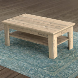 Stolik okolicznościowy z półką 120x60 Nepal EPLT502 świerk bramberg