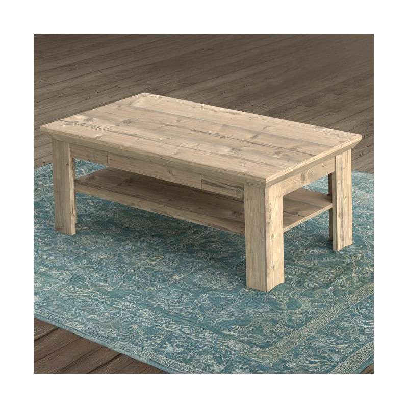 Stolik okolicznościowy z półką 120x60 Nepal EPLT502 świerk bramberg