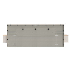 Łóżko z szafkami nocnymi 160x200 cm Panoptik PNPL3161B dąb riva/piaskowy