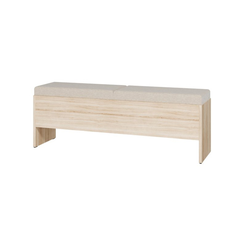 Ławka ze schowkiem Panoptik PNPT112 dąb riva/piaskowy